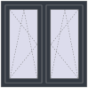 Pricing Tilt-and-Turn 1000x1000 mm REHAU OPTIMUM EURO-DESIGN 70 ANTHRACITE_GREY_STRUKTURAL external