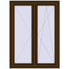 Pricing Tilt-and-Turn 1000x1350 mm REHAU OPTIMUM EURO-DESIGN 70 DARK_OAK two-sided