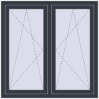 Pricing Tilt-and-Turn 1200x1200 mm REHAU OPTIMUM EURO-DESIGN 70 ANTHRACITE_GREY_STRUKTURAL external