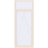 Pricing Tilt-and-Turn 1000x2500 mm REHAU OPTIMUM EURO-DESIGN 70 CREAME_WHITE_50L-2 two-sided