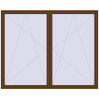 Pricing Tilt-and-Turn 2600x2100 mm REHAU ENERGY-SAVING SYNEGO MD WALNUT external