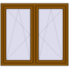 Ustalenie cen Okna skrzydłowe 1335x1160 mm REHAU ENERGY-SAVING SYNEGO MD GOLDEN OAK dwustronny
