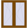 Pricing Tilt-and-Turn 1200x1300 mm REHAU OPTIMUM EURO-DESIGN 70 GOLDEN OAK two-sided