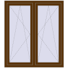 Pricing Tilt-and-Turn 1200x1350 mm REHAU OPTIMUM EURO-DESIGN 70 WALNUT external