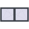 Ustalenie cen Okna skrzydłowe 1960x1000 mm REHAU OPTIMUM EURO-DESIGN 70 ANTHRACITE_GREY_STRUKTURAL zewnętrzny