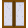 Pricing Tilt-and-Turn 1200x1350 mm REHAU OPTIMUM EURO-DESIGN 70 GOLDEN OAK two-sided