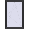 Pricing Tilt-and-Turn 1000x1500 mm REHAU OPTIMUM EURO-DESIGN 70 ANTHRACITE_GREY_GLATT two-sided