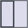 Pricing Tilt-and-Turn 2000x2000 mm REHAU OPTIMUM EURO-DESIGN 70 ANTHRACITE_GREY_STRUKTURAL two-sided