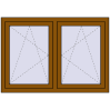 Pricing Tilt-and-Turn 1310x910 mm REHAU OPTIMUM EURO-DESIGN 70 GOLDEN OAK two-sided