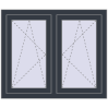 Pricing Tilt-and-Turn 1020x830 mm REHAU ENERGY-SAVING SYNEGO MD ANTHRACITE_GREY_STRUKTURAL two-sided
