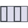 Pricing Tilt-and-Turn 2400x1400 mm REHAU ENERGY-SAVING SYNEGO MD ANTHRACITE_GREY_STRUKTURAL two-sided