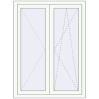Pricing Tilt-and-Turn 1000x1350 mm REHAU OPTIMUM EURO-DESIGN 70 RAL 9016 Traffic white two-sided