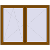 Pricing Tilt-and-Turn 1800x1450 mm REHAU ENERGY-SAVING SYNEGO MD GOLDEN OAK external