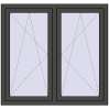 Ustalenie cen Okna skrzydłowe 1320x1220 mm REHAU ENERGY-SAVING SYNEGO MD BASALT_GREY dwustronny