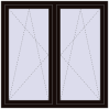 Pricing Tilt-and-Turn 1400x1400 mm REHAU OPTIMUM EURO-DESIGN 70 BLACK_BROWN two-sided