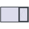 Pricing Tilt-and-Turn 2000x1100 mm REHAU OPTIMUM EURO-DESIGN 70 ANTHRACITE_GREY_STRUKTURAL external