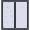 Pricing Tilt-and-Turn 1400x1500 mm REHAU OPTIMUM EURO-DESIGN 70 ANTHRACITE_GREY_STRUKTURAL external
