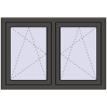 Ustalenie cen Okna skrzydłowe 1200x815 mm REHAU ENERGY-SAVING SYNEGO MD BASALT_GREY zewnętrzny