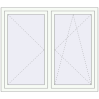 Ustalenie cen Okna skrzydłowe 1370x1270 mm REHAU OPTIMUM EURO-DESIGN 70 RAL 9016 Traffic white dwustronny