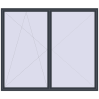 Pricing Tilt-and-Turn 2700x2300 mm REHAU ENERGY-SAVING SYNEGO MD ANTHRACITE_GREY_STRUKTURAL two-sided