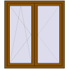 Pricing Tilt-and-Turn 1200x1350 mm REHAU OPTIMUM EURO-DESIGN 70 GOLDEN OAK two-sided