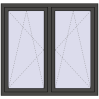 Ustalenie cen Okna skrzydłowe 1425x1310 mm REHAU ENERGY-SAVING SYNEGO MD BASALT_GREY dwustronny