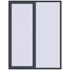 Pricing Tilt-and-Turn 1700x2200 mm REHAU OPTIMUM EURO-DESIGN 70 ANTHRACITE_GREY_STRUKTURAL two-sided
