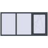 Pricing Tilt-and-Turn 2000x1000 mm REHAU OPTIMUM EURO-DESIGN 70 ANTHRACITE_GREY_STRUKTURAL two-sided