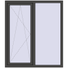 Pricing Tilt-and-Turn 1300x1500 mm REHAU ENERGY-SAVING SYNEGO MD BASALT_GREY two-sided