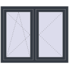 Pricing Tilt-and-Turn 1200x1000 mm REHAU OPTIMUM EURO-DESIGN 70 ANTHRACITE_GREY_STRUKTURAL two-sided