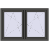 Ustalenie cen Okna skrzydłowe 1425x890 mm REHAU ENERGY-SAVING SYNEGO MD BASALT_GREY zewnętrzny
