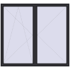 Pricing Tilt-and-Turn 2300x2100 mm REHAU ENERGY-SAVING SYNEGO MD BLACK_ULTI-MATT two-sided