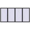 Pricing Tilt-and-Turn 4700x2300 mm REHAU ENERGY-SAVING SYNEGO MD BLACK_ULTI-MATT two-sided