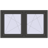 Ustalenie cen Okna skrzydłowe 1320x740 mm REHAU ENERGY-SAVING SYNEGO MD BASALT_GREY dwustronny