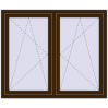 Ustalenie cen Okna skrzydłowe 1410x1130 mm REHAU ENERGY-SAVING SYNEGO MD DARK_OAK dwustronny