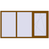 Pricing Tilt-and-Turn 2160x1220 mm REHAU ENERGY-SAVING SYNEGO MD GOLDEN OAK two-sided