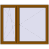 Pricing Tilt-and-Turn 1710x1410 mm REHAU ENERGY-SAVING SYNEGO MD GOLDEN OAK external