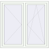 Pricing Tilt-and-Turn 1340x1300 mm REHAU OPTIMUM EURO-DESIGN 70 RAL 9016 Traffic white two-sided