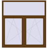 Pricing Tilt-and-Turn 1500x1600 mm REHAU OPTIMUM EURO-DESIGN 70 WALNUT two-sided
