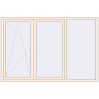 Pricing Tilt-and-Turn 2100x1400 mm REHAU OPTIMUM EURO-DESIGN 70 CREAME_WHITE_50L-2 two-sided