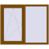 Ustalenie cen Okna skrzydłowe 1450x1200 mm CLASICTHERM 70 GOLDEN OAK dwustronny