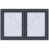 Ustalenie cen Okna skrzydłowe 1410x890 mm REHAU ENERGY-SAVING SYNEGO MD ANTHRACITE_GREY_STRUKTURAL dwustronny