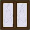 Pricing Tilt-and-Turn 1000x1000 mm REHAU OPTIMUM EURO-DESIGN 70 DARK_OAK two-sided