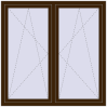 Pricing Tilt-and-Turn 1500x1500 mm REHAU OPTIMUM EURO-DESIGN 70 DARK_OAK two-sided
