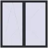 Pricing Tilt-and-Turn 2300x2300 mm REHAU ENERGY-SAVING SYNEGO MD BLACK_ULTI-MATT two-sided