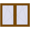 Pricing Tilt-and-Turn 1450x1150 mm REHAU ENERGY-SAVING SYNEGO MD GOLDEN OAK external