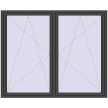 Pricing Tilt-and-Turn 2000x1650 mm REHAU BRILLANT DESIGN BASALT_GREY external