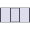 Pricing Tilt-and-Turn 3560x1800 mm REHAU ENERGY-SAVING SYNEGO MD ANTHRACITE_GREY_STRUKTURAL two-sided