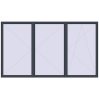 Ustalenie cen Okna skrzydłowe 4000x2300 mm REHAU OPTIMUM EURO-DESIGN 70 ANTHRACITE_GREY_STRUKTURAL dwustronny