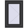 Pricing Tilt-and-Turn 500x750 mm REHAU OPTIMUM EURO-DESIGN 70 ANTHRACITE_GREY_GLATT two-sided